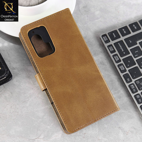 Motorola Edge Plus 2020 Cover - Light Brown -  Premium Leather Megantic Flip Book Covers With Card Holding Option