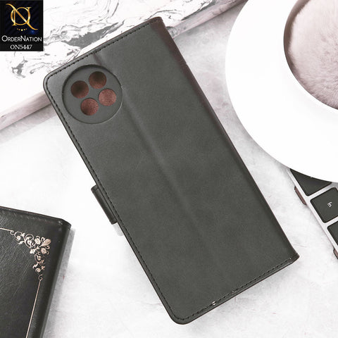 itel S23 Cover - Black -  Premium Leather Megantic Flip Book Covers With Card Holding Option