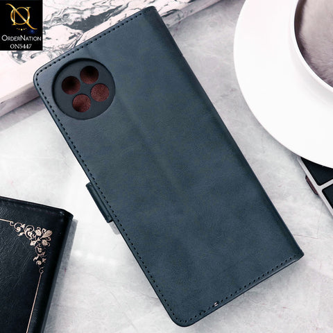 itel S23 Cover - Blue -  Premium Leather Megantic Flip Book Covers With Card Holding Option