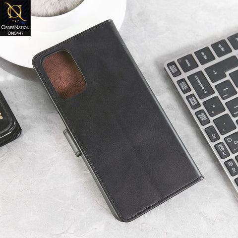 OnePlus Nord N200 5G Cover - Black -  Premium Leather Megantic Flip Book Covers With Card Holding Option