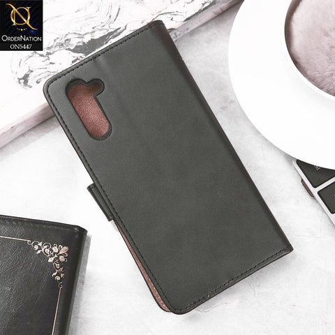 Samsung Galaxy Note 10 Cover - Black -  Premium Leather Megantic Flip Book Covers With Card Holding Option