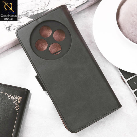 Xiaomi Redmi 14R Cover - Black -  Premium Leather Megantic Flip Book Covers With Card Holding Option