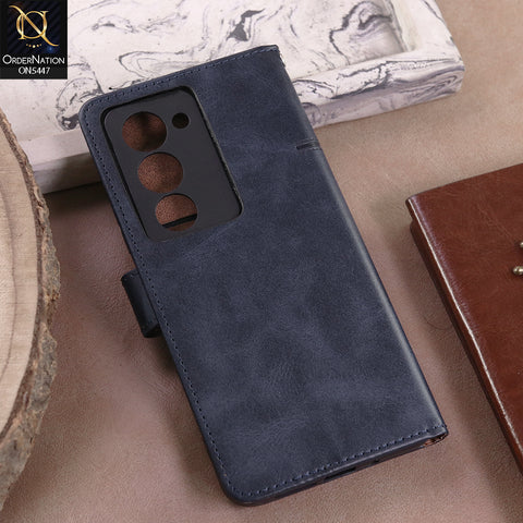 Xiaomi Redmi 15 4G  - Blue -  Premium Leather Megantic Flip Book Covers With Card Holding Option