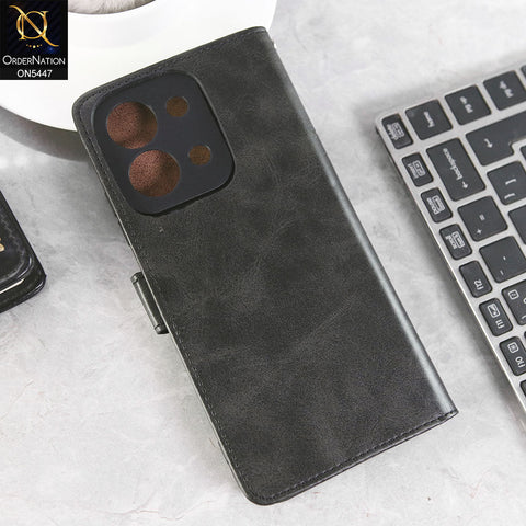 Xiaomi Redmi 15C 4G Cover - Black -  Premium Leather Megantic Flip Book Covers With Card Holding Option