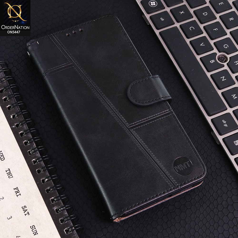 Xiaomi Redmi Note 10 Pro 4G Cover - Black - Premium Leather Megantic Flip Book Covers With Card Holding Option