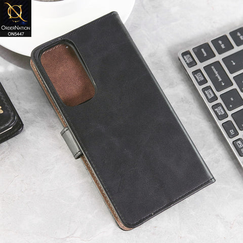 Samsung Galaxy S25 Plus Cover - Black -  Premium Leather Megantic Flip Book Covers With Card Holding Option