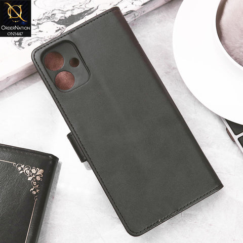 Sparx Neo 5 Plus Cover - Black -  Premium Leather Megantic Flip Book Covers With Card Holding Option