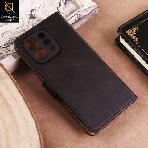 Vivo S50 Cover  - Black - Premium Leather Megantic Flip Book Covers With Card Holding Option