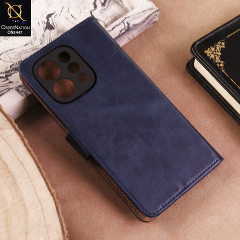 Vivo S50 Cover  - Blue - Premium Leather Megantic Flip Book Covers With Card Holding Option
