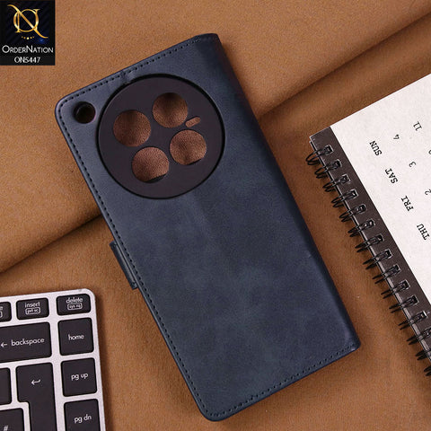 Infinix Zero 40 4G Cover - Blue - Premium Leather Megantic Flip Book Covers With Card Holding Option