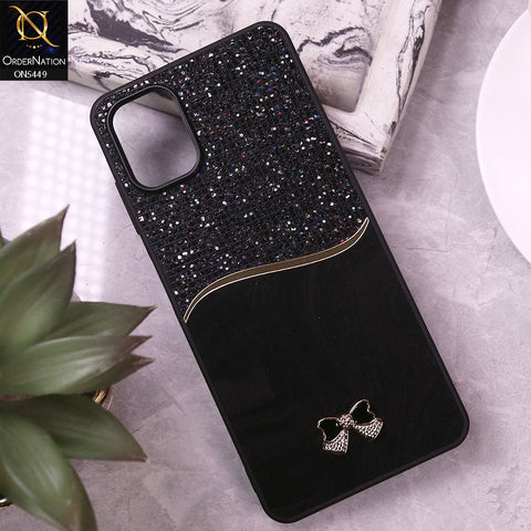 Samsung Galaxy A06 Cover - Black - Shiny Glitter Bling Texture Soft Case