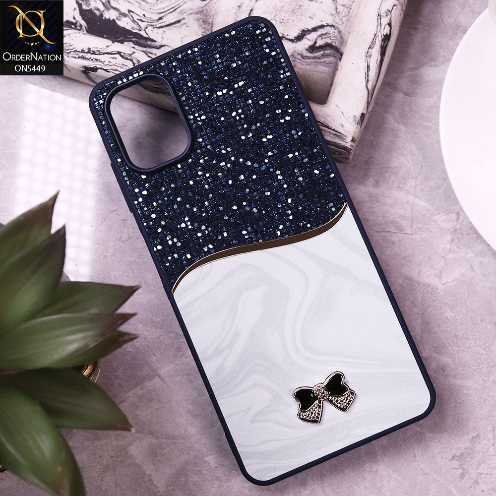 Samsung Galaxy A06 Cover - Blue - Shiny Glitter Bling Texture Soft Case