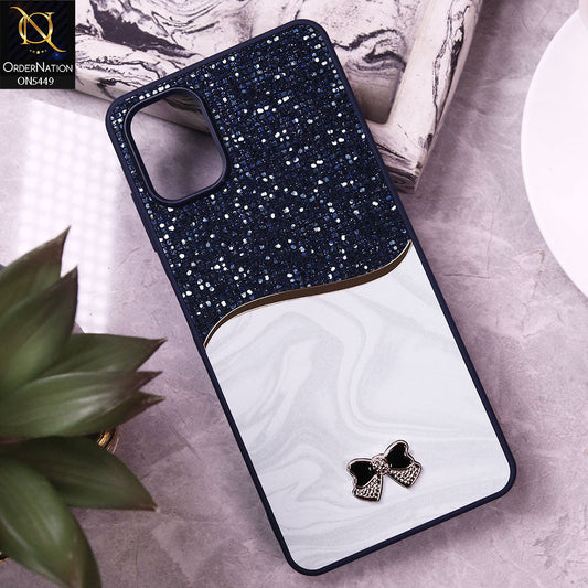 Samsung Galaxy A06 Cover - Blue - Shiny Glitter Bling Texture Soft Case
