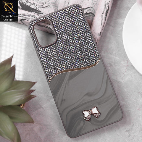 Samsung Galaxy A06 Cover - Gray - Shiny Glitter Bling Texture Soft Case