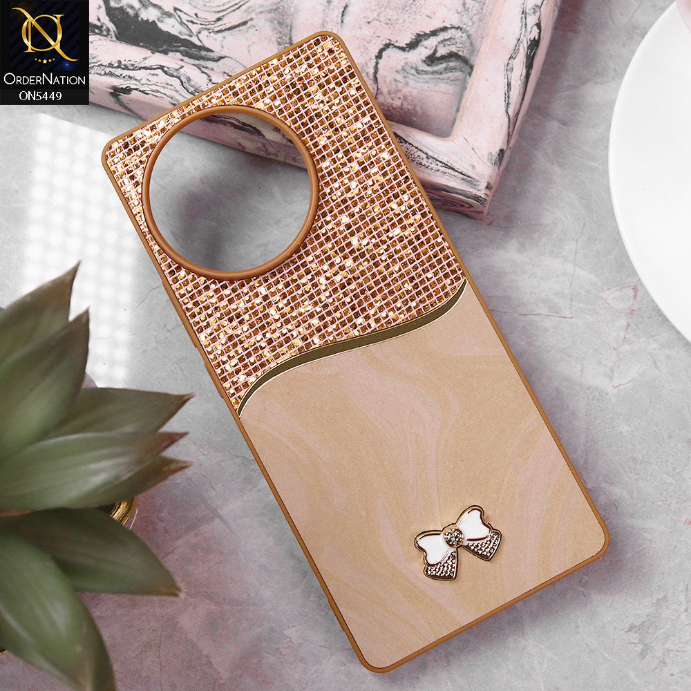 Tecno Camon 30S Cover - Brown - Shiny Glitter Bling Texture Soft Case
