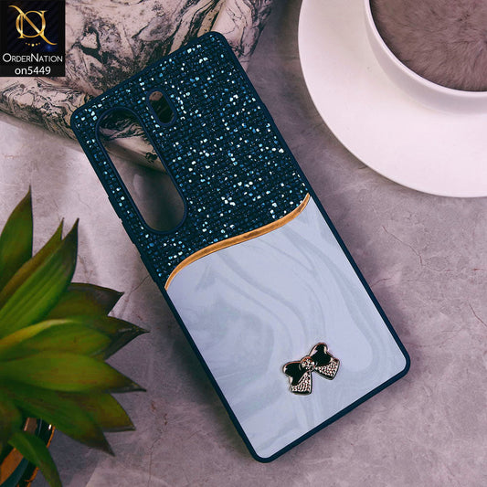 Tecno Camon 40 Pro  Cover - Blue - Shiny Glitter Bling Texture Soft Case