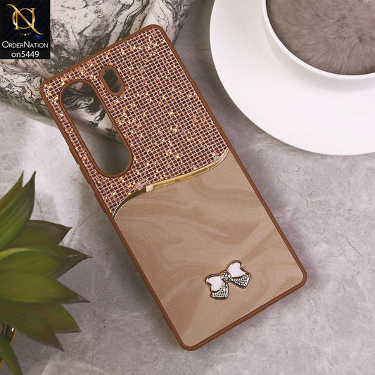 Tecno Camon 40 Pro  Cover - Brown - Shiny Glitter Bling Texture Soft Case
