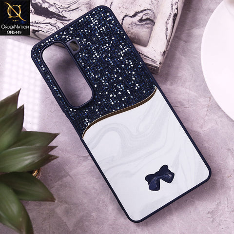 Infinix Hot 50 Pro Cover - Blue - Shiny Glitter Bling Texture Soft Case