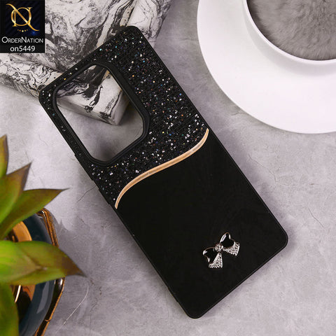 Infinix Note 50 Pro 4G  Cover - Black - Shiny Glitter Bling Texture Soft Case