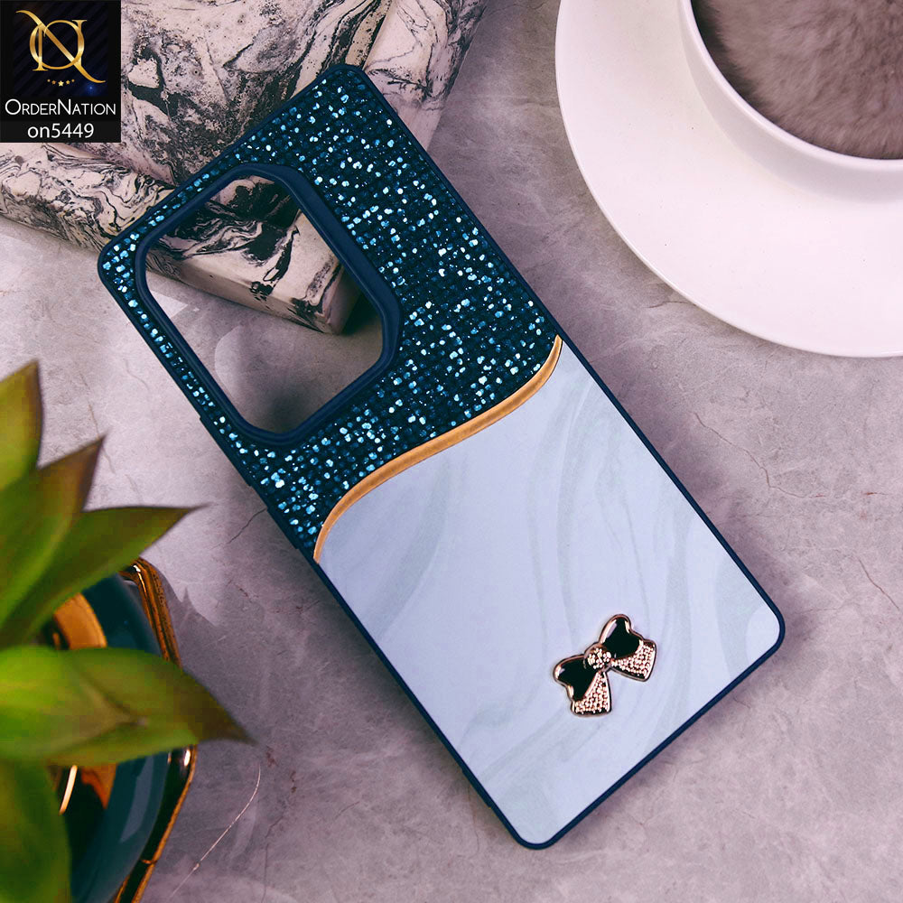 Infinix Note 50 Pro 4G  Cover - Blue - Shiny Glitter Bling Texture Soft Case