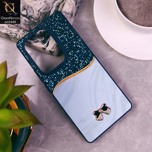 Infinix Note 50 Pro 4G  Cover - Blue - Shiny Glitter Bling Texture Soft Case