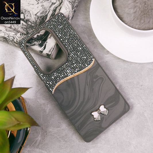 Infinix Note 50 Pro 4G  Cover - Gray - Shiny Glitter Bling Texture Soft Case