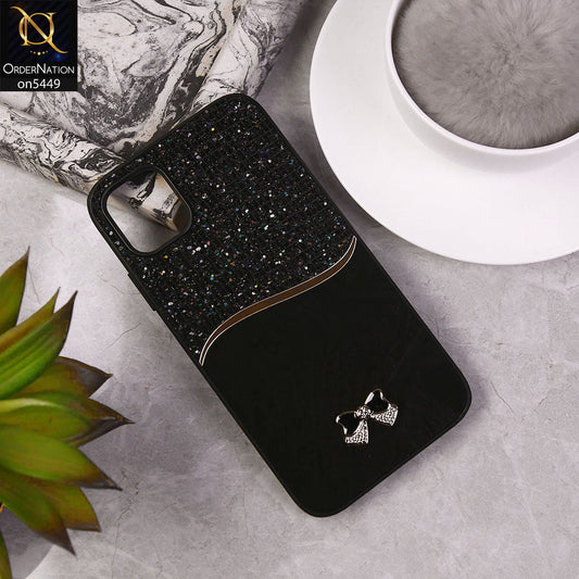 iPhone 11   Cover - Black - Shiny Glitter Bling Texture Soft Case