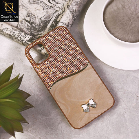 iPhone 11   Cover - Brown - Shiny Glitter Bling Texture Soft Case
