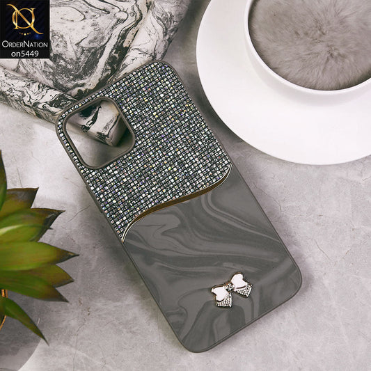 iPhone 12 Pro Max Cover - Gray - Shiny Glitter Bling Texture Soft Case