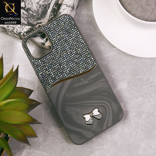 iPhone 13 Cover - Gray - Shiny Glitter Bling Texture Soft Case