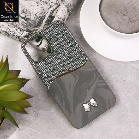 iPhone 13 Pro Cover - Gray - Shiny Glitter Bling Texture Soft Case