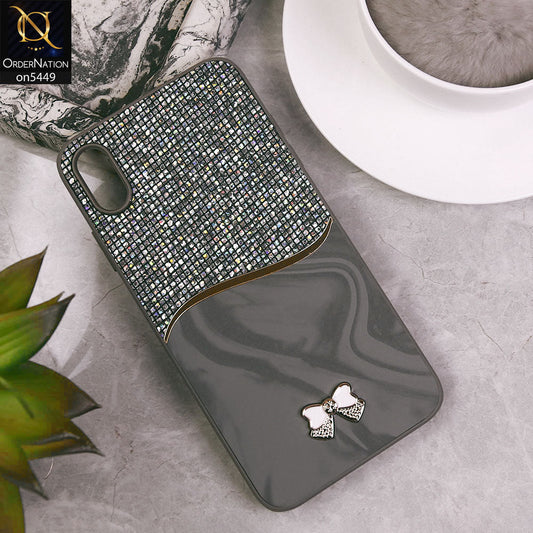 iPhone XS Max  Cover - Gray - Shiny Glitter Bling Texture Soft Case