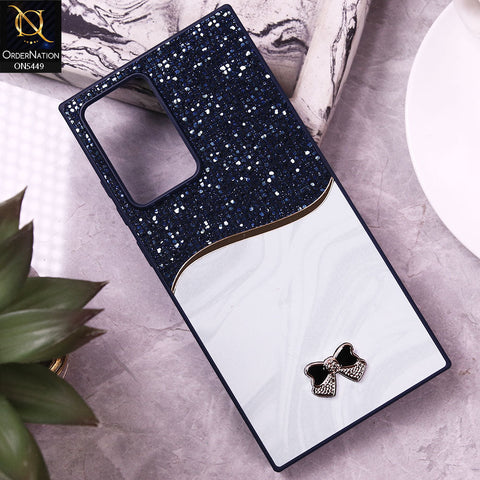 Samsung Galaxy Note 20 Ultra Cover - Blue - Shiny Glitter Bling Texture Soft Case