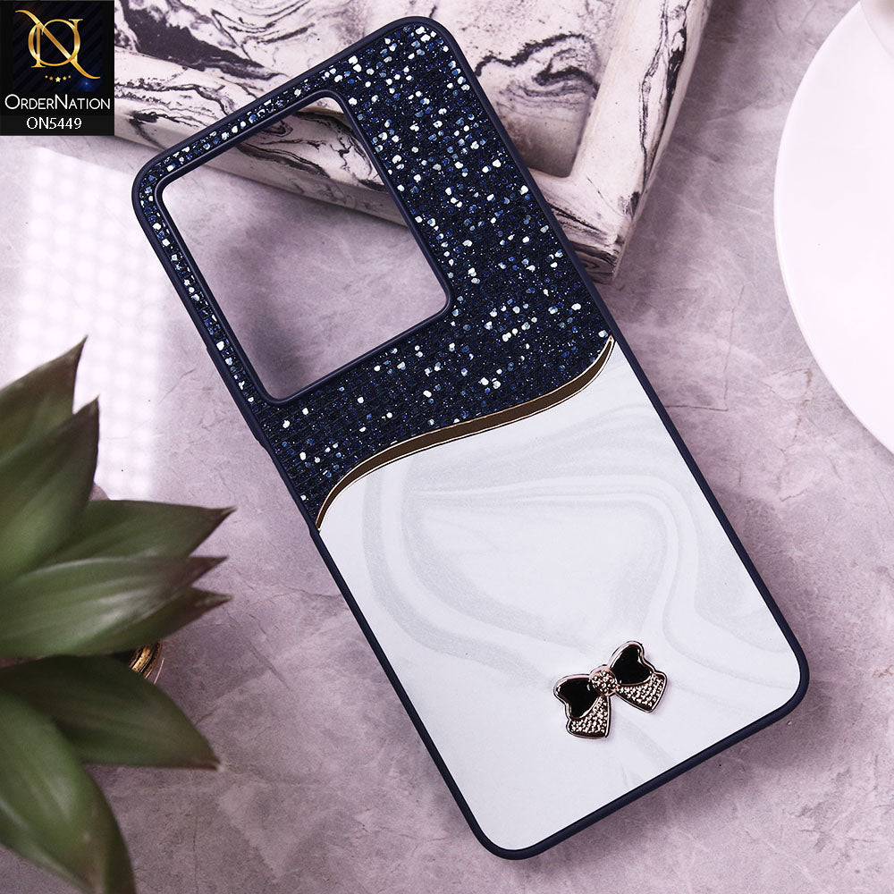 Infinix Note 30 Cover - Blue - Shiny Glitter Bling Texture Soft Case