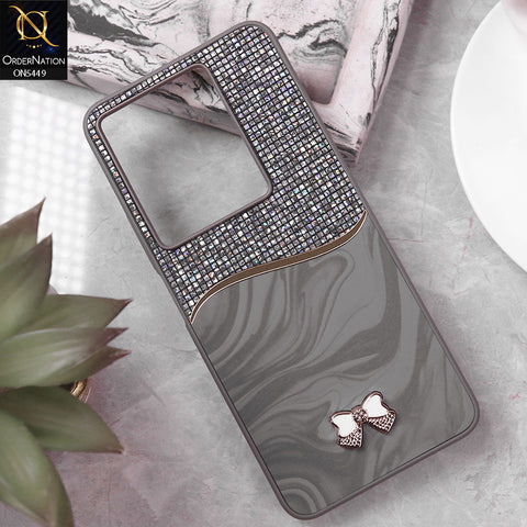 Infinix Note 30 Cover - Gray - Shiny Glitter Bling Texture Soft Case