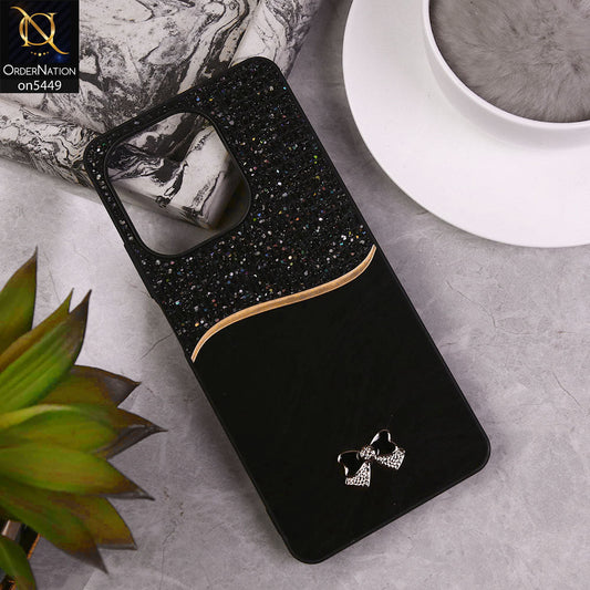 Oppo A5 Pro 5G  Cover - Black - Shiny Glitter Bling Texture Soft Case