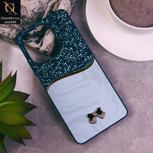Oppo A5 Pro 5G  Cover - Blue - Shiny Glitter Bling Texture Soft Case