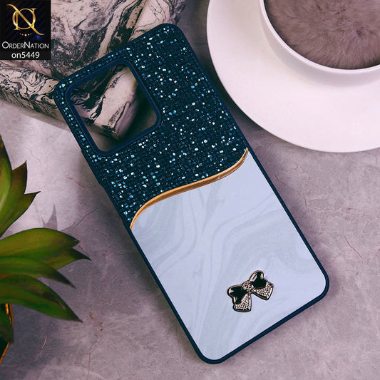 Realme Note 50  Cover - Blue - Shiny Glitter Bling Texture Soft Case
