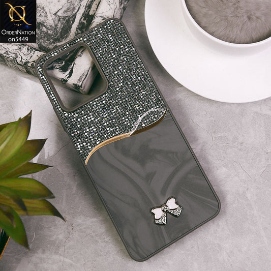 Realme Note 50  Cover - Gray - Shiny Glitter Bling Texture Soft Case