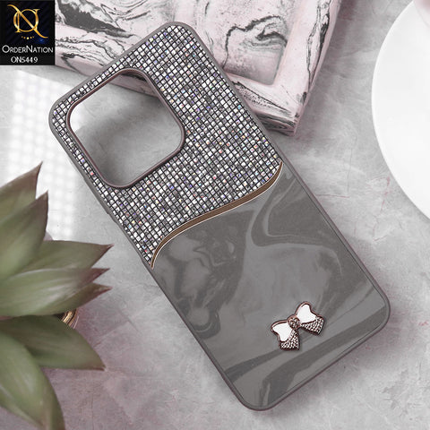 Xiaomi Redmi Note 14 4G Cover - Gray - Shiny Glitter Bling Texture Soft Case