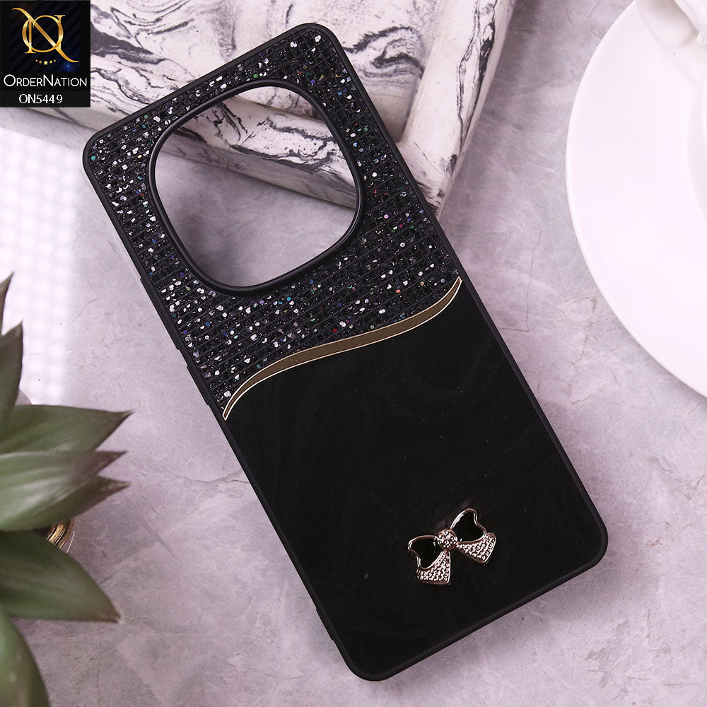 Xiaomi Redmi Note 14 Pro 4G Cover - Black - Shiny Glitter Bling Texture Soft Case