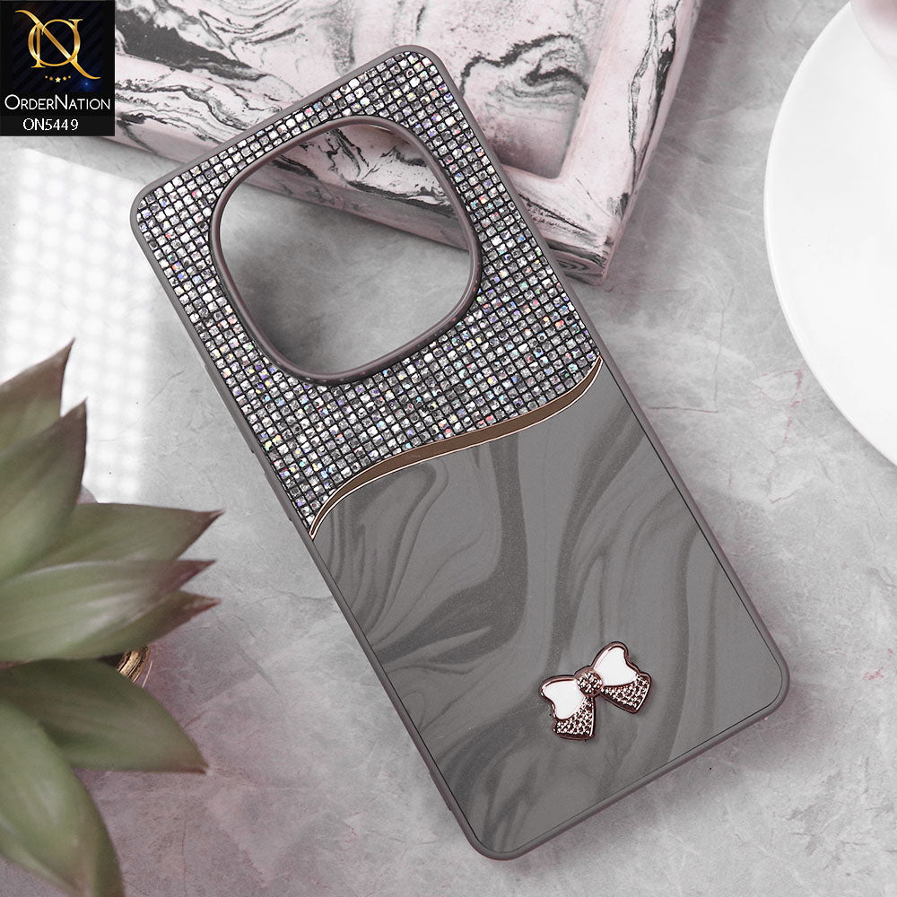 Xiaomi Redmi Note 14 Pro 4G Cover - Gray - Shiny Glitter Bling Texture Soft Case