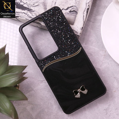 Oppo Reno 11F 5G Cover - Black - Shiny Glitter Bling Texture Soft Case