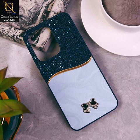 Oppo Reno 13  Cover - Blue - Shiny Glitter Bling Texture Soft Case