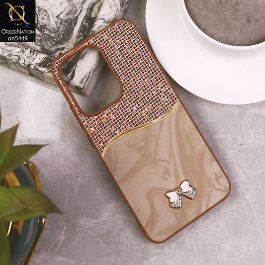 Oppo Reno 13  Cover - Brown - Shiny Glitter Bling Texture Soft Case