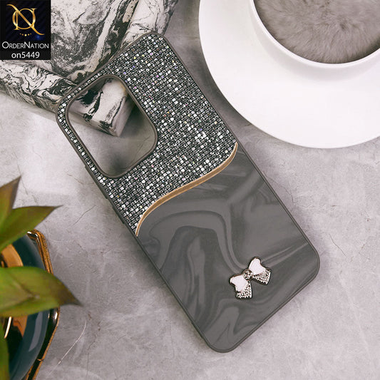 Oppo Reno 13  Cover - Gray - Shiny Glitter Bling Texture Soft Case