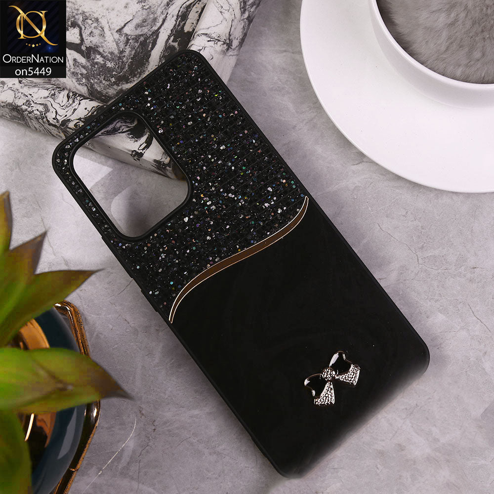 Oppo Reno13 F 4G  Cover - Black - Shiny Glitter Bling Texture Soft Case