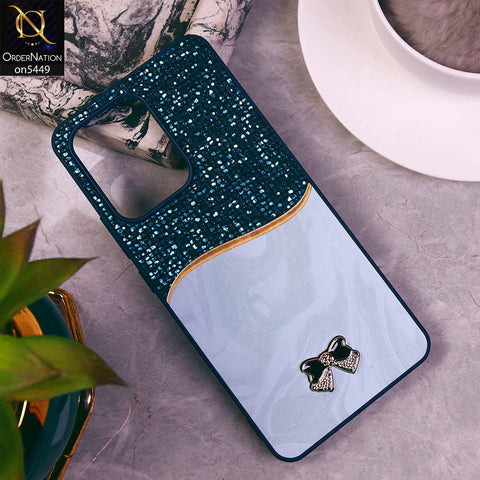 Oppo Reno13 F 4G  Cover - Blue - Shiny Glitter Bling Texture Soft Case