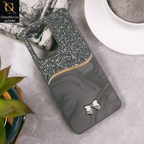 Oppo Reno13 F 4G  Cover - Gray - Shiny Glitter Bling Texture Soft Case