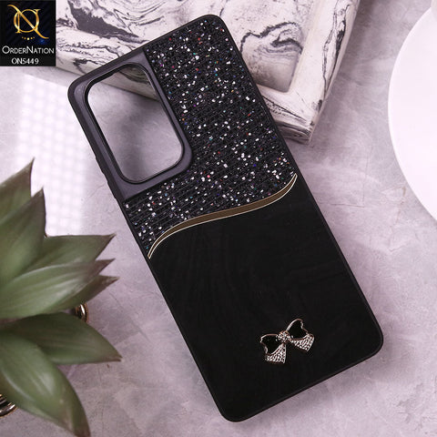 Samsung Galaxy S21 Ultra Cover - Black - Shiny Glitter Bling Texture Soft Case